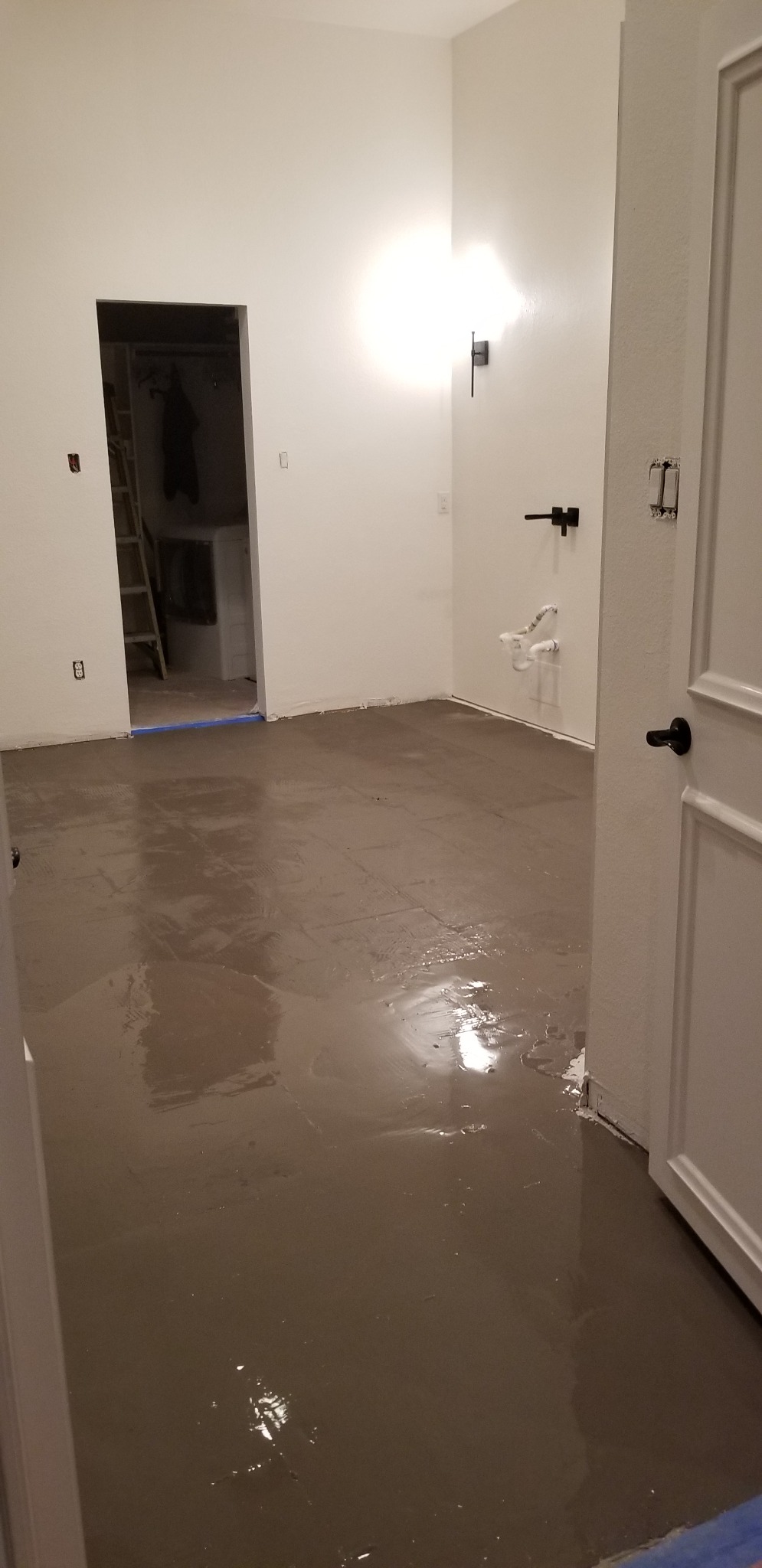 Finished interior flooring