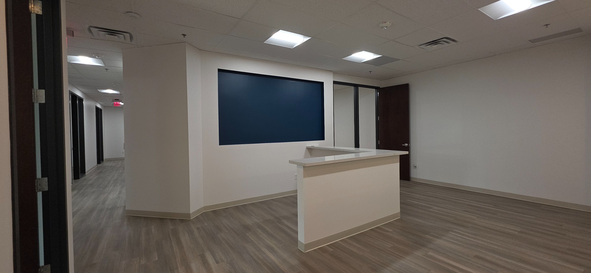 Finished commercial interior space