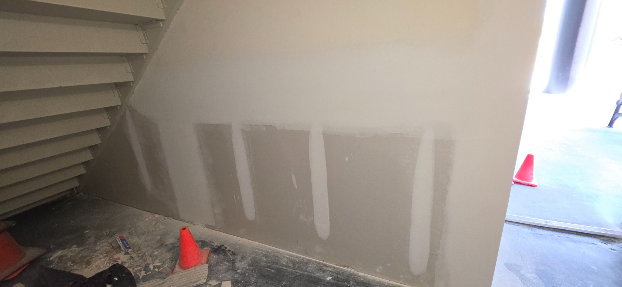 Drywall repair and finishing project