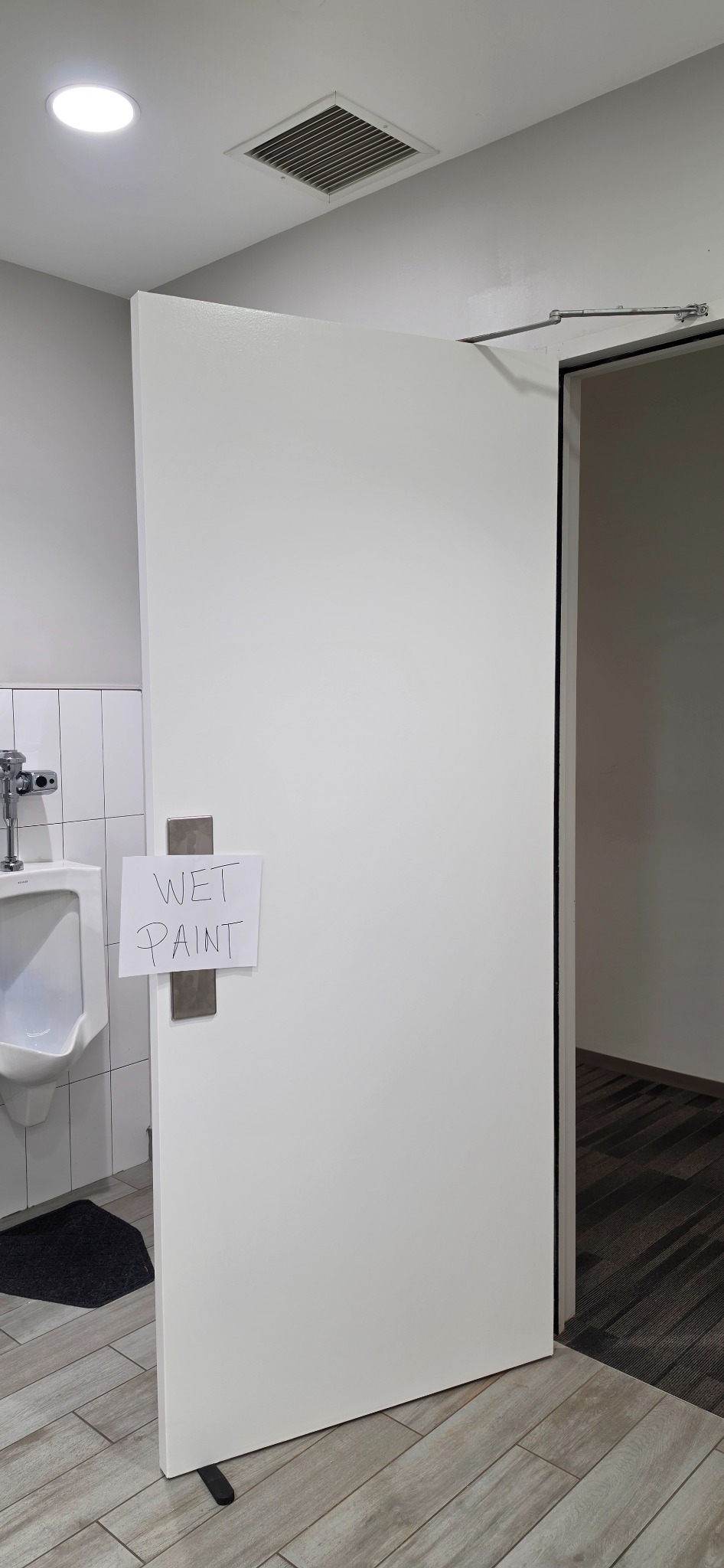 Finished commercial restroom improvement